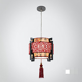 中式吊燈效果3D模型素材