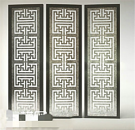 中式屏風(fēng)通花設(shè)計(jì)3D模型素材