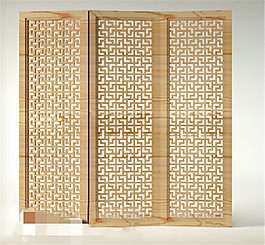 中式屏風(fēng)通花裝飾3D模型素材