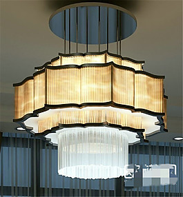 現(xiàn)代中式吊燈3D模型素材