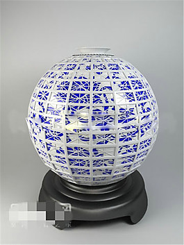 青花瓷器饰品3D模型素材