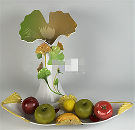 細(xì)高花瓶果盤3D模型素材