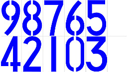 數字漏板字體