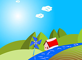 小山和河流flash