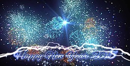 2015新年快樂(lè)煙花綻放動(dòng)態(tài)視頻