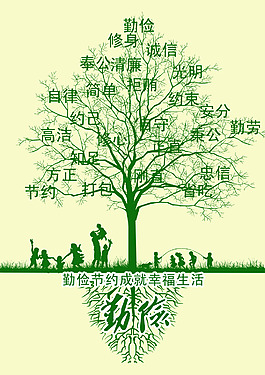 勤儉海報(bào)psd免費(fèi)下載