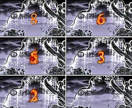 粒子瀑布英文發(fā)音10秒倒計(jì)時(shí)視頻素材