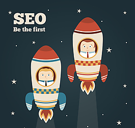 乘火箭的商務(wù)男子矢量素材