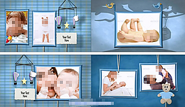 兒童動畫相冊AE模板