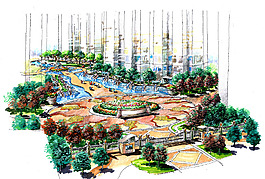北京旭东文本方案规划设计手绘图片素材
