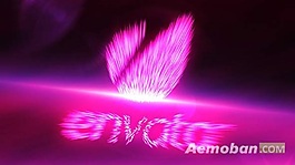 粉紅色粒子匯聚logo標(biāo)志