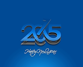 2015數(shù)字英文新年矢量圖漸變