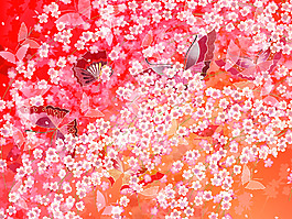 紅色花朵背景設(shè)計(jì)