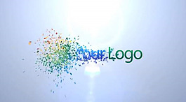 簡(jiǎn)單的粒子LOGO標(biāo)志展示模板