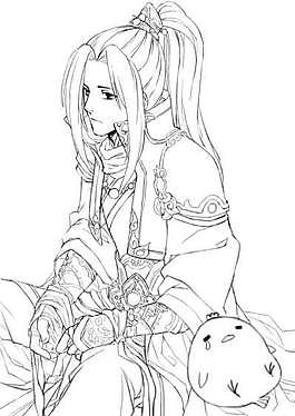 古風(fēng)人物神話人物白描線稿