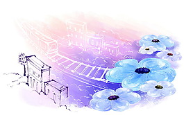 藍色花朵
