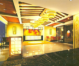 豪華前臺大廳效果圖