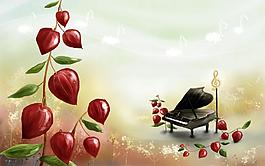 鋼琴插畫