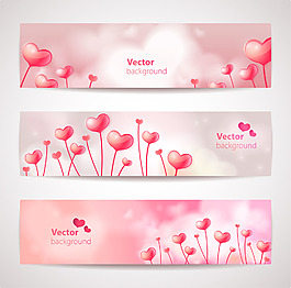 精美情人節Banners素材