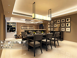 餐廳設(shè)計(jì)3D模型素材