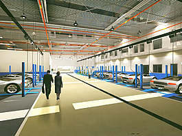 汽車展廳3d模型