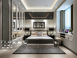 臥房場(chǎng)景3D模型素材