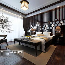 臥房3D模型素材