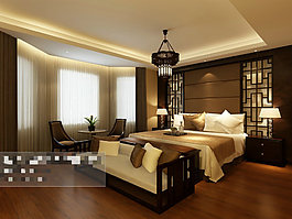 臥室空間場(chǎng)景設(shè)計(jì)3D模型素材
