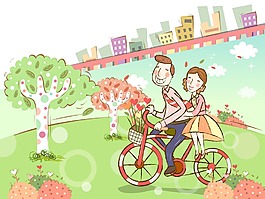 自行車插畫