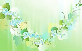 綠色花朵素材