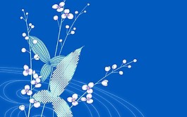 藍色葉子背景