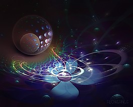 紫色梦幻花朵