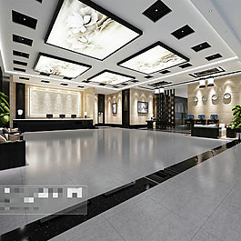 豪華大廳設(shè)計(jì)3Ｄ模型素材