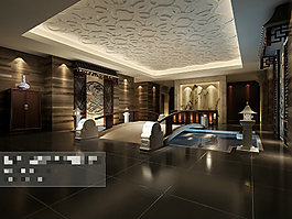 豪華大廳展示3Ｄ模型素材