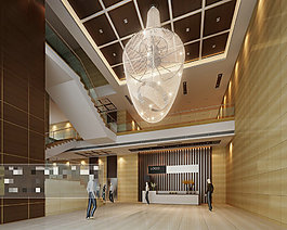 大廳前臺室內(nèi)設(shè)計3Ｄ模型素材