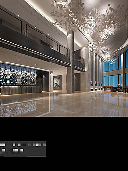 室內(nèi)大廳3Ｄ模型素材