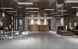大廳前臺(tái)展示3Ｄ模型素材