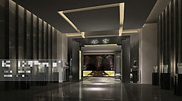 大廳前臺(tái)空間設(shè)計(jì)3Ｄ模型素材