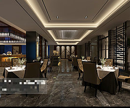 室內(nèi)餐廳3Ｄ模型素材