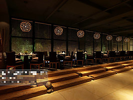 室內(nèi)餐廳3Ｄ模型素材