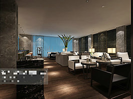 酒店茶馆室内3Ｄ模型素材