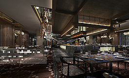 酒店茶馆室内场景3Ｄ模型素材