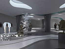 展廳華麗布景3Ｄ模型素材