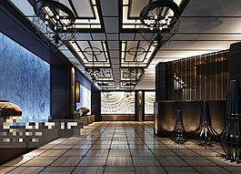 展廳華麗空間3Ｄ模型素材