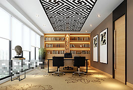 辦公會議接待設計素材3Ｄ模型素材