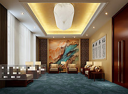 辦公會議場景設計3Ｄ模型素材