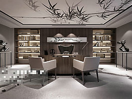 辦公會議接待空間3Ｄ模型素材