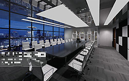 辦公會議接待場景空間3Ｄ模型素材