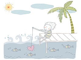 釣魚小孩