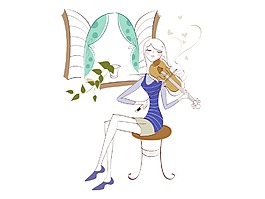窗戶女性